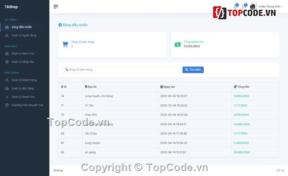 PHP Thuần,Shoponline,Bandongho